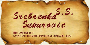 Srebrenka Supurović vizit kartica